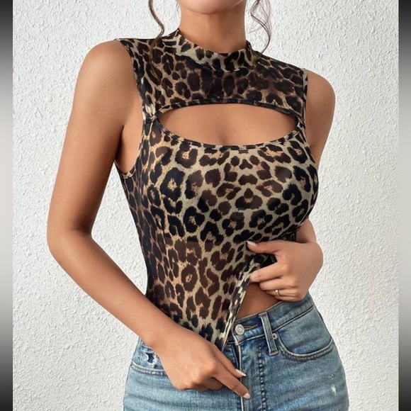 Boho leopard print crop top - Picture 4 of 6